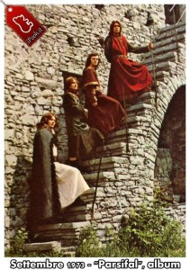 Maggio 1973 - I Pooh sulla scalinata del Castello di Vezio