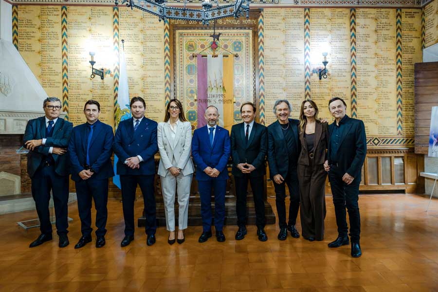 I Pooh in udienza presso Palazzo Valloni nella Repubblica di San Marino