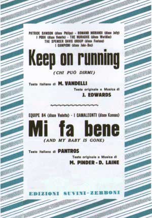 1966 - Keep on running - Edizioni Suvini-Zerboni, Milano