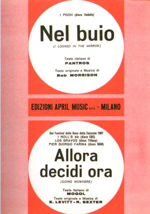 1966 - Nel buio - Edizioni April Music s.r.l., Milano