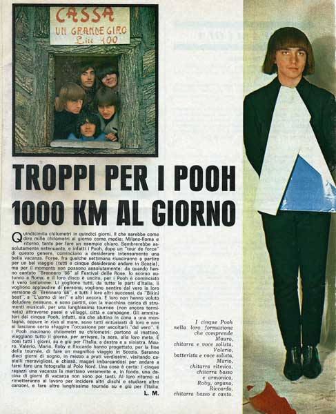 09.03.1967 - Giovani - N.10 - Troppi per i Pooh 1000 km al giorno - Di L. M.