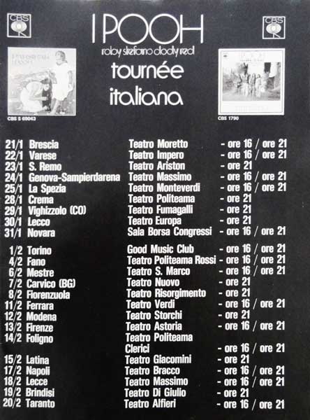 07.02.1974 - Qui Giovani - N°6 - I Pooh - Tournée italiana 07.02.1974 - Qui Giovani - N°6 - I Pooh - Tournée italiana