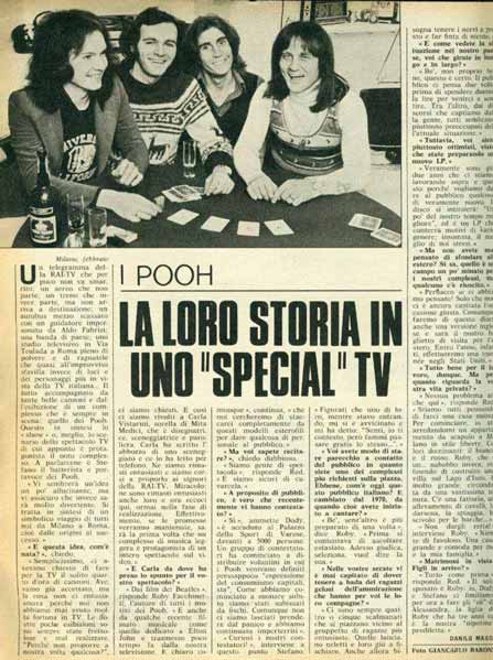 Febbraio 1975 - Testata sconosciuta - I Pooh - La loro storia in uno special tv, di Danilo Maggi
