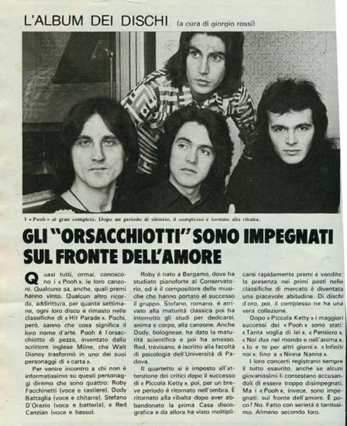 31.01.1976 - Sogno - N.4 - Gli 'orsacchiotti' sono impegnati sul fronte dell'amore, di Giorgio Rossi