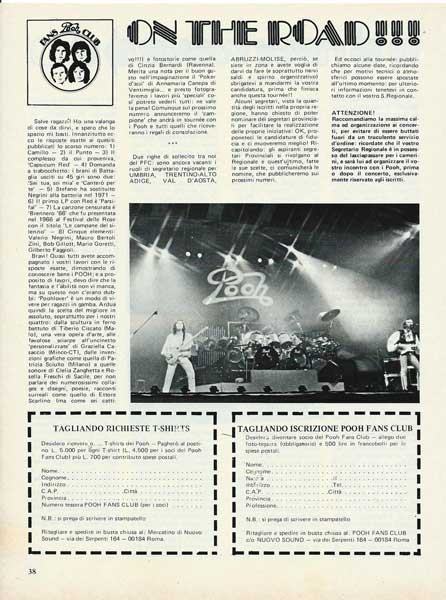 Luglio 1980 - Nuovo Sound - N°7 - Pag.38 - Pooh Fans Club - On the road!!!