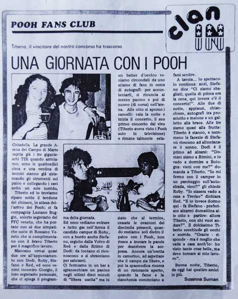 Luglio 1980 - Ragazza In - Una giornata con i Pooh, di Susanna Suman Luglio 1980 - Ragazza In - Una giornata con i Pooh, di Susanna Suman