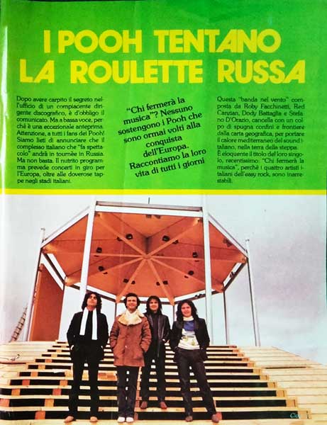 23.06.1981 - Cioè - N°25 - I Pooh tentano la roulette russa, di Maria Grazia Rizzi