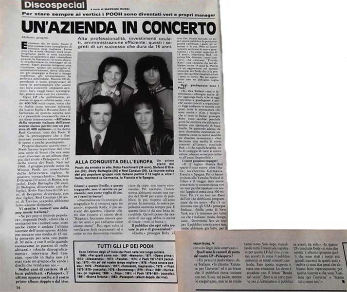 Giugno 1982 - Bolero - Un'azienda in concerto