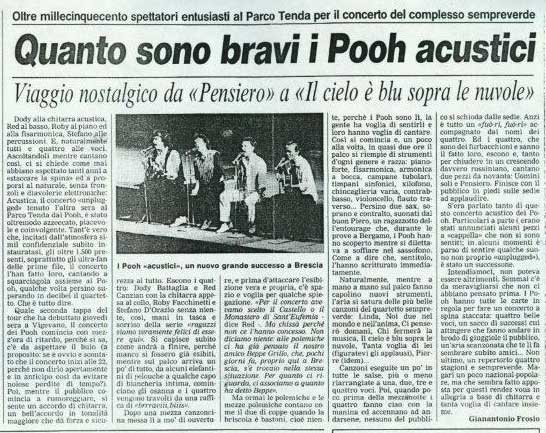 12.07.1994 - Giornale di Brescia - Quanto sono bravi i Pooh acustici, di Gianantonio Frosio
