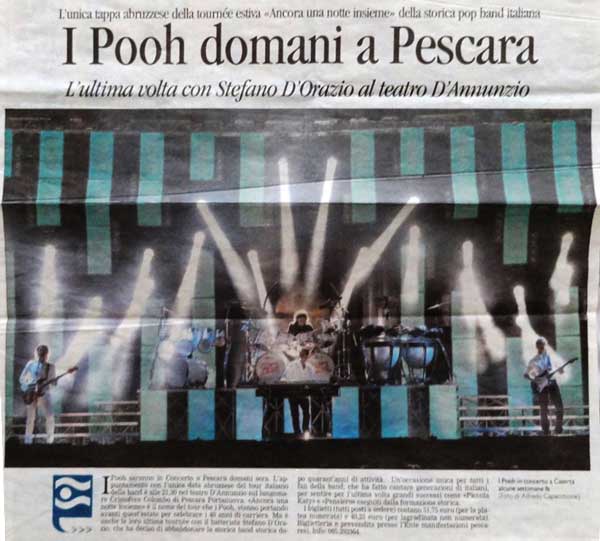 18.08.2009 - Il Centro - Aquilone - I Pooh domani a Pescara