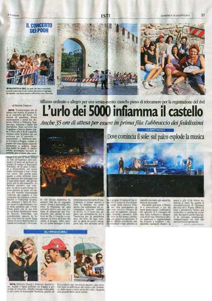 28.08.011 - Il Mattino - Pag. 31 - L'urlo dei 5000 infiamma il castello, di Nicola Cesaro 28.08.011 - Il Mattino - Pag. 31 - L'urlo dei 5000 infiamma il castello, di Nicola Cesaro